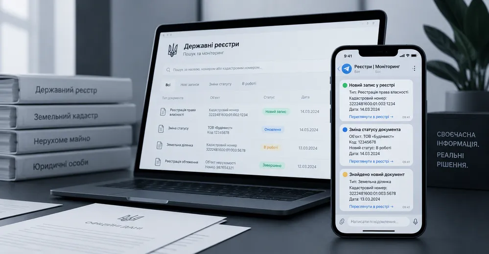 Telegram-бот для автоматичного моніторингу державних реєстрів